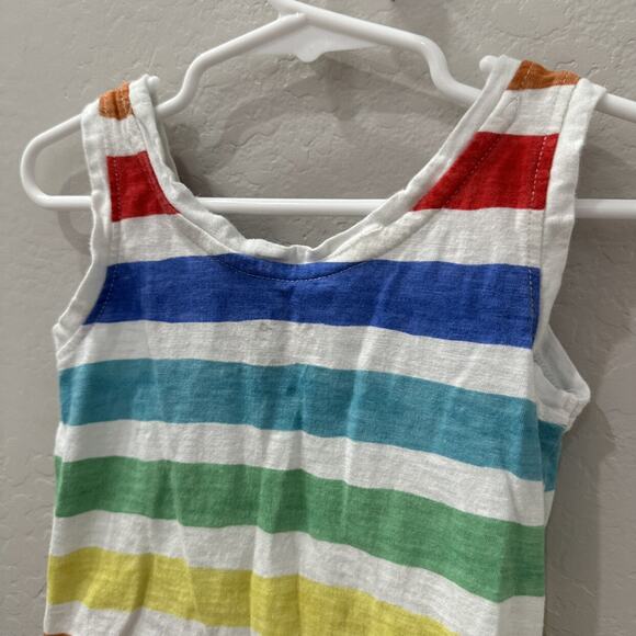 Primary Rainbow Stripe Tank Romper - Picture 8 of 8